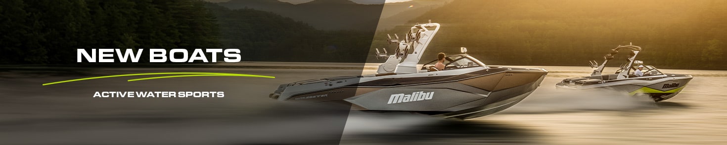 2 boats on the water - Text says new boats